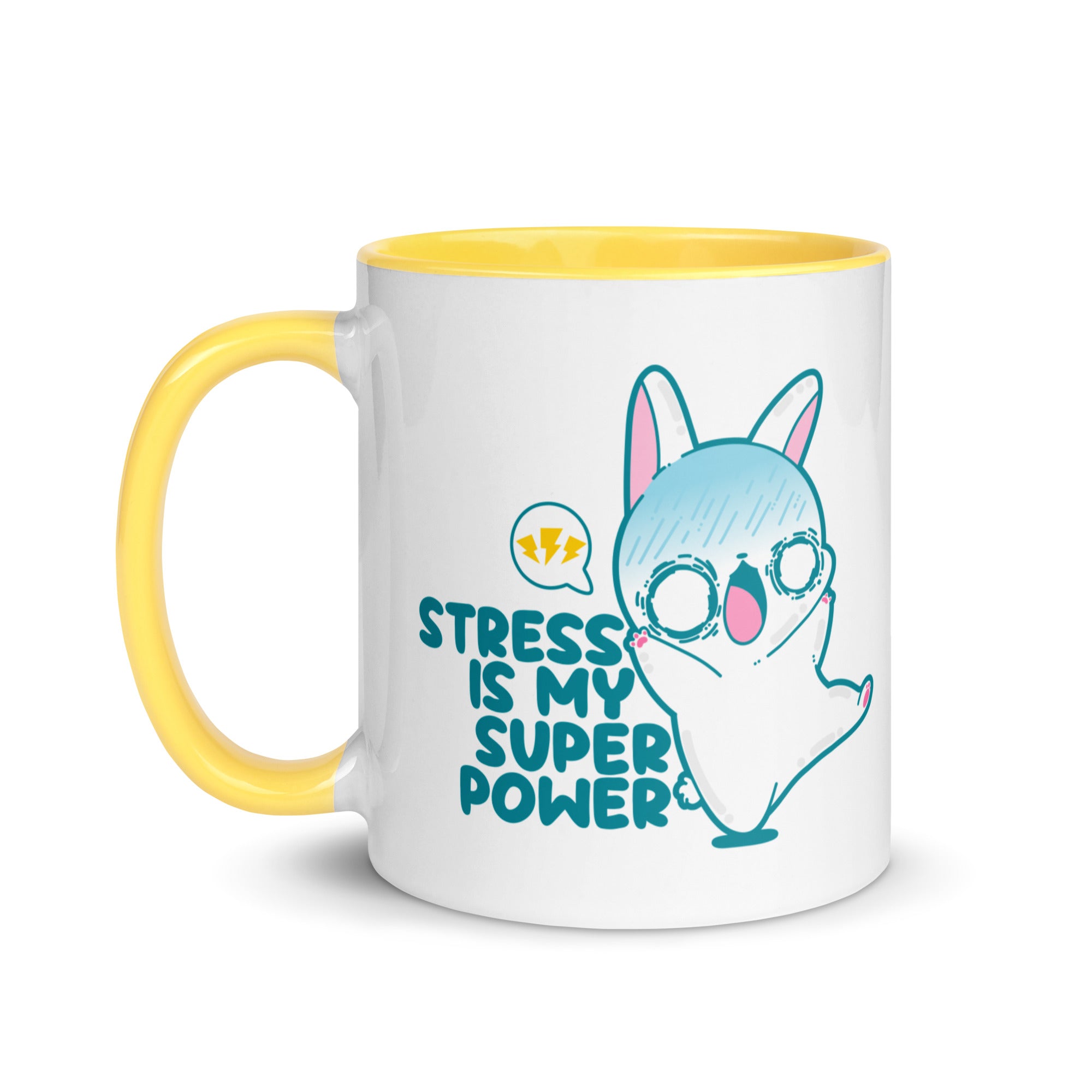 STRESS IS MY SUPERPOWER - Mug With Color Inside - ChubbleGumLLC