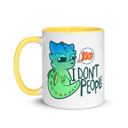 I DONT PEOPLE - Mug With Color Inside - ChubbleGumLLC