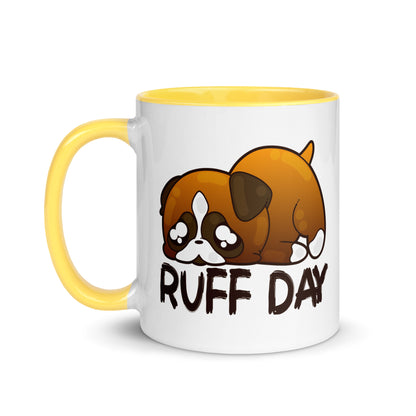 RUFF DAY - Mug With Color Inside - ChubbleGumLLC