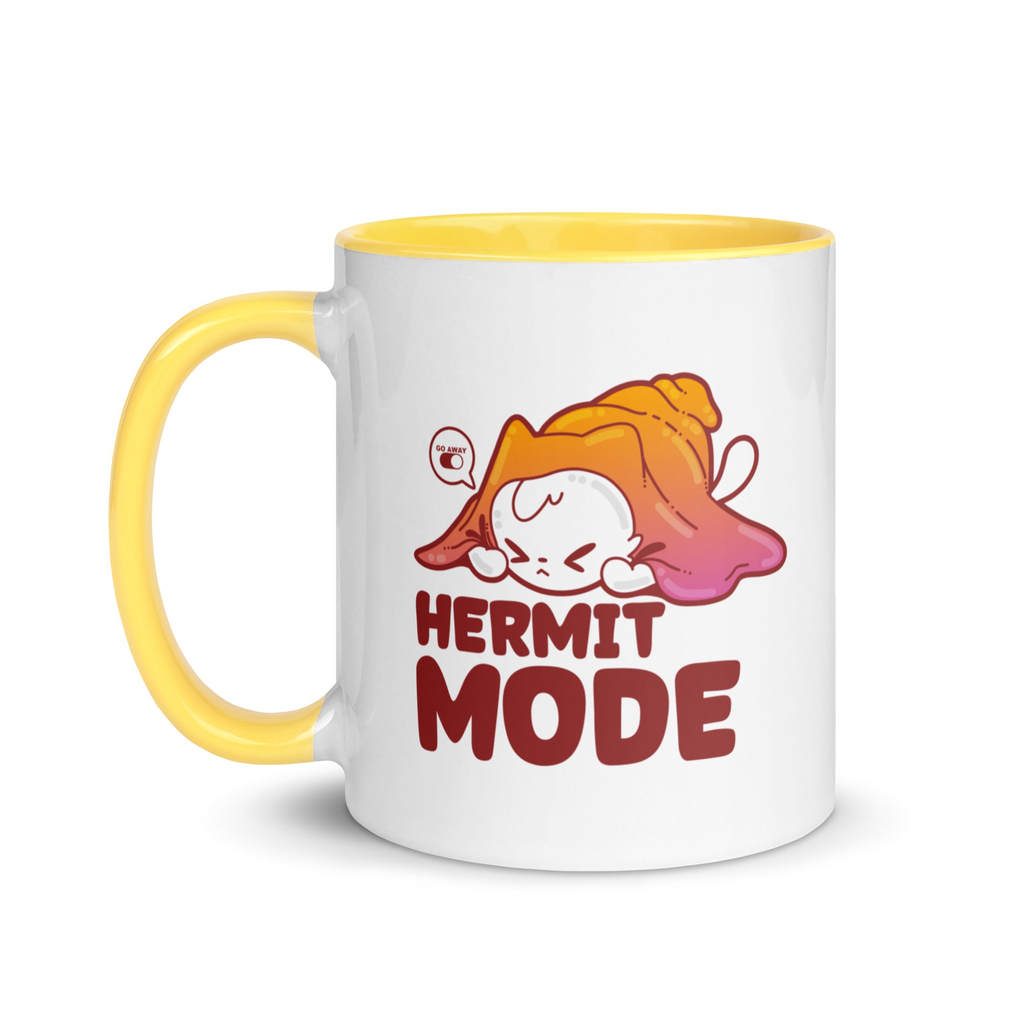 HERMIT MODE - Mug with Color Inside - ChubbleGumLLC