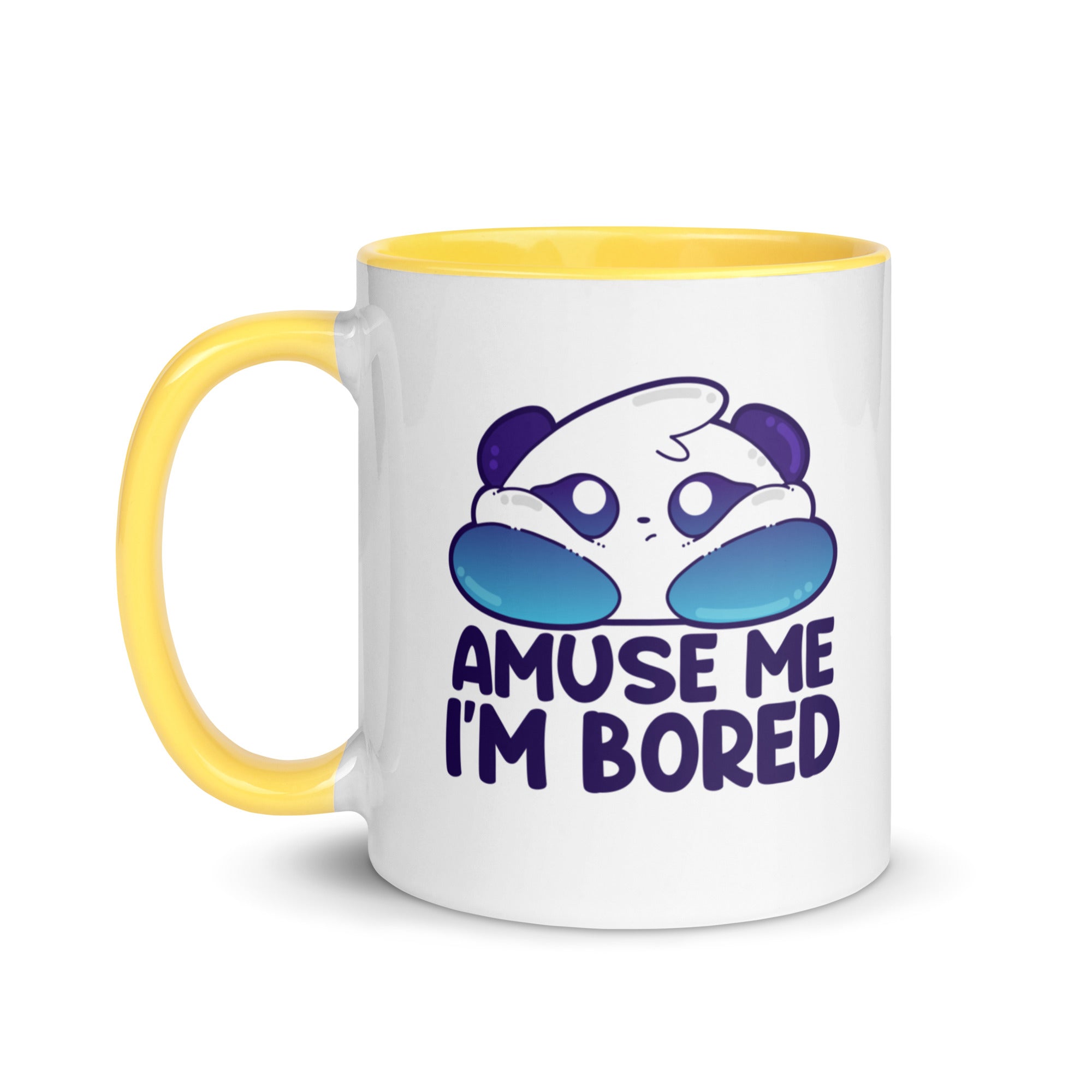 AMUSE ME IM BORED - Mug with Color Inside - ChubbleGumLLC