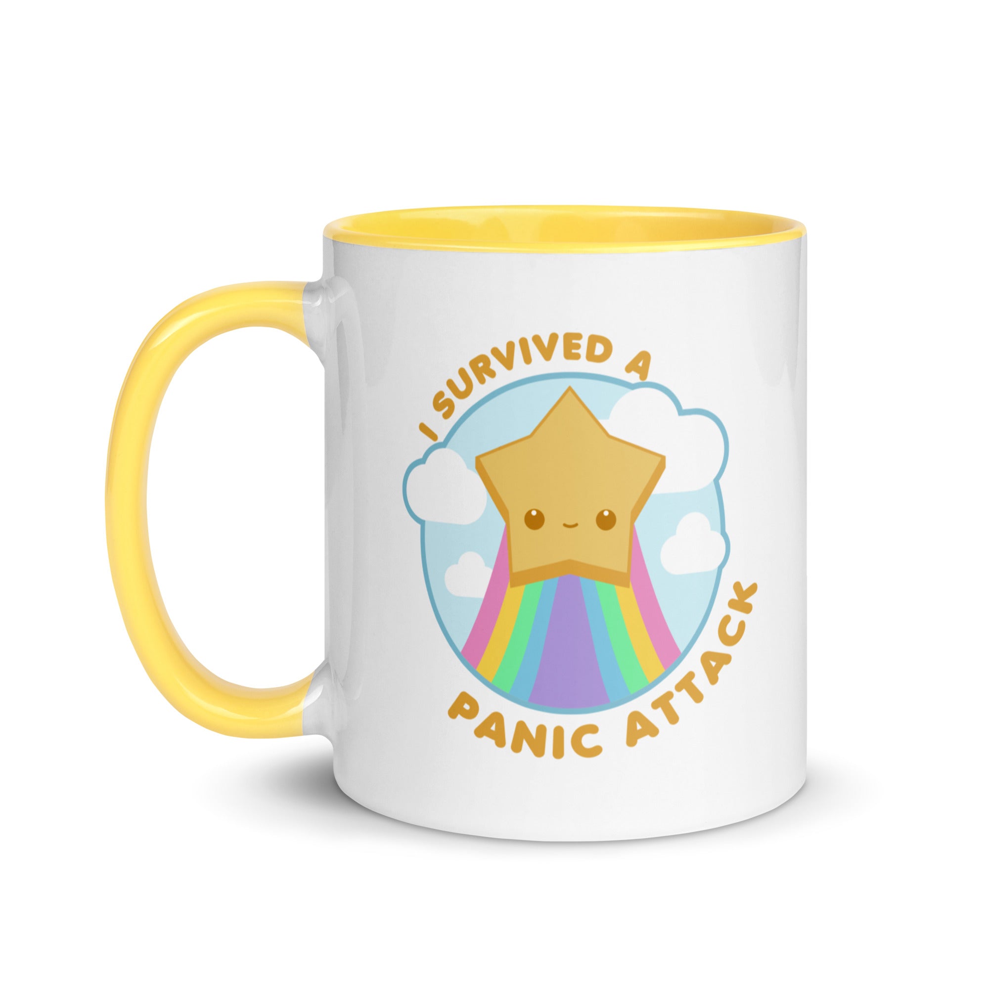 I SURVIVED A PANIC ATTACK - Mug with Color Inside - ChubbleGumLLC