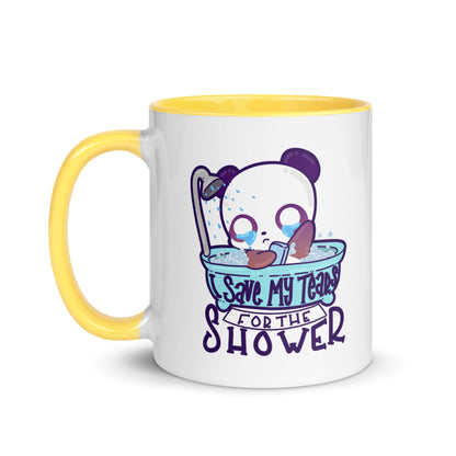 I SAVE MY TEARS FOR THE SHOWER - Mug with Color Inside - ChubbleGumLLC