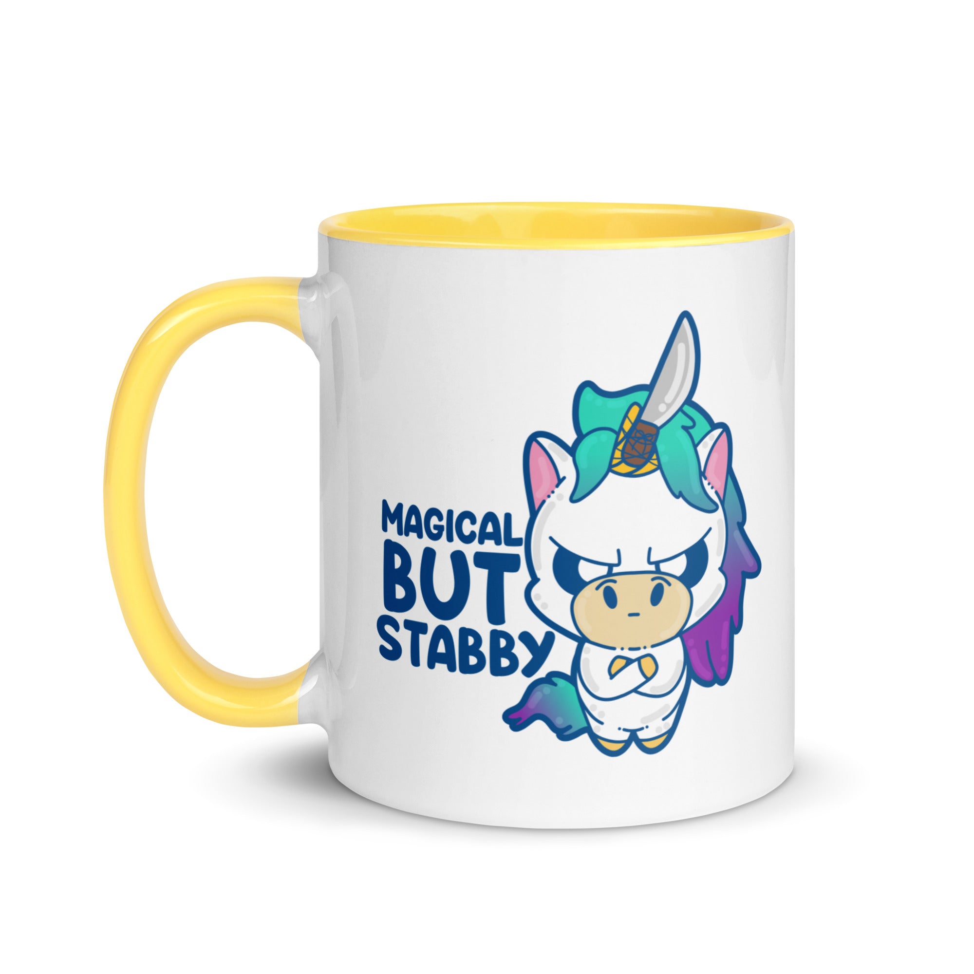 MAGICAL BUT STABBY - Mug with Color Inside - ChubbleGumLLC