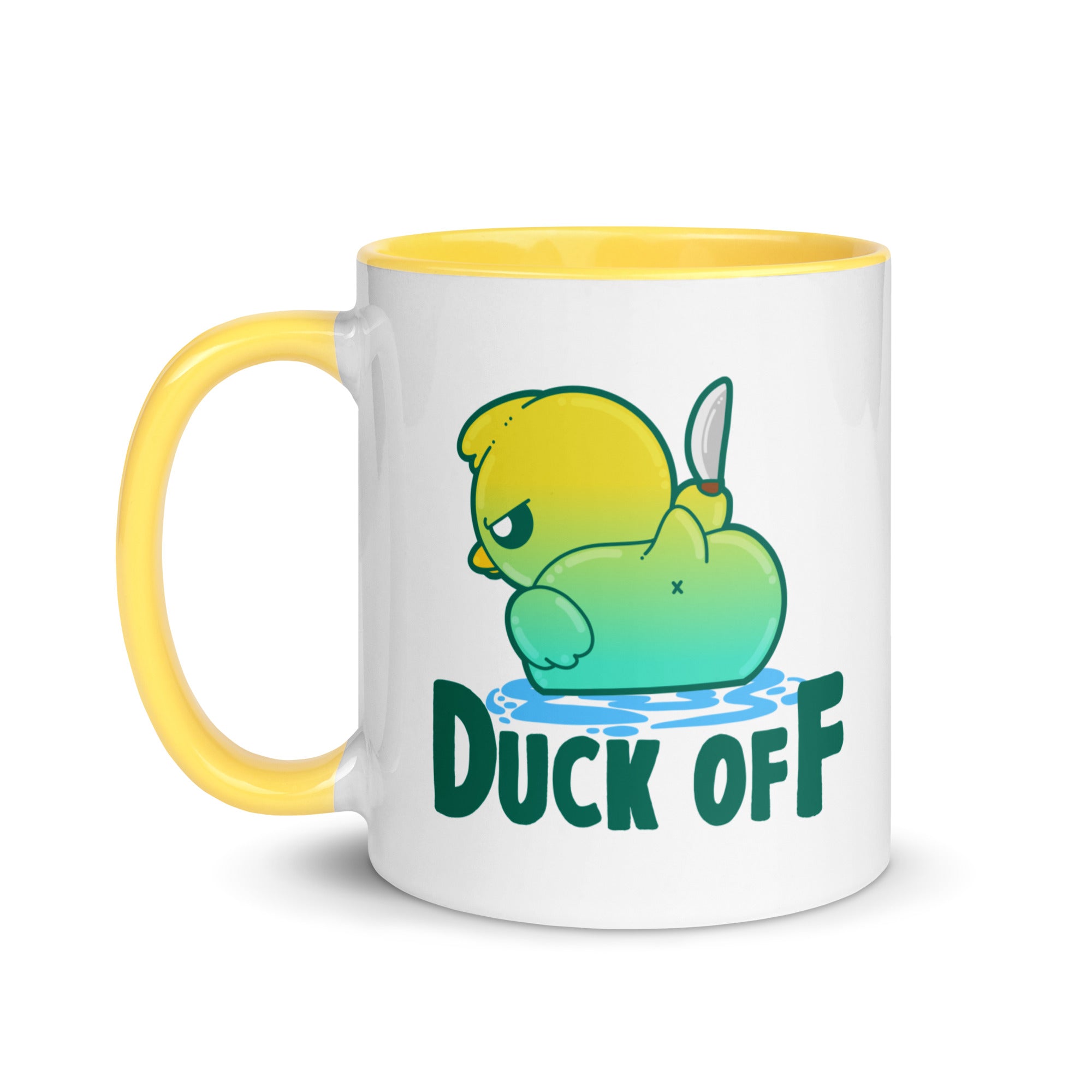 DUCK OFF - Mug with Color Inside - ChubbleGumLLC