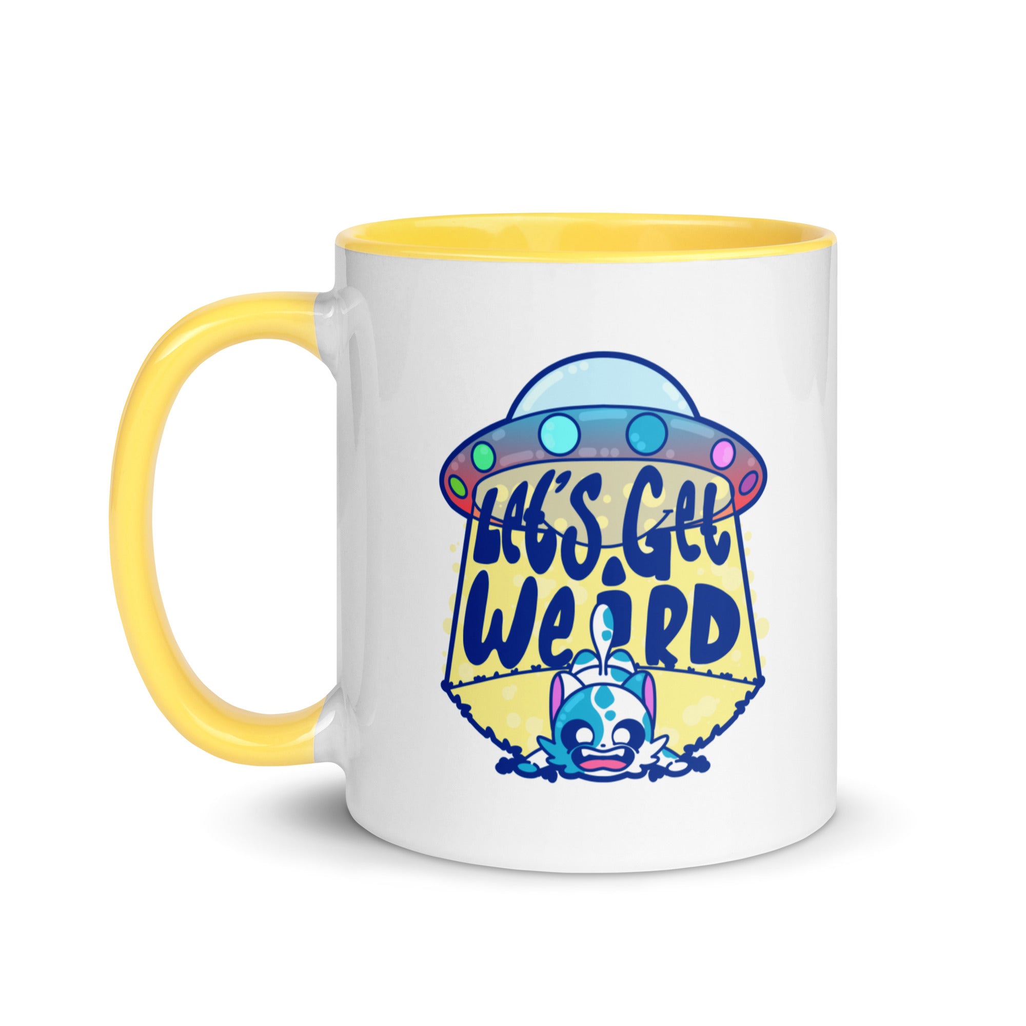 LETS GET WEIRD - Mug with Color Inside - ChubbleGumLLC