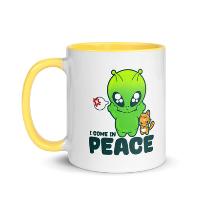 I COME IN PEACE - Mug with Color Inside - ChubbleGumLLC