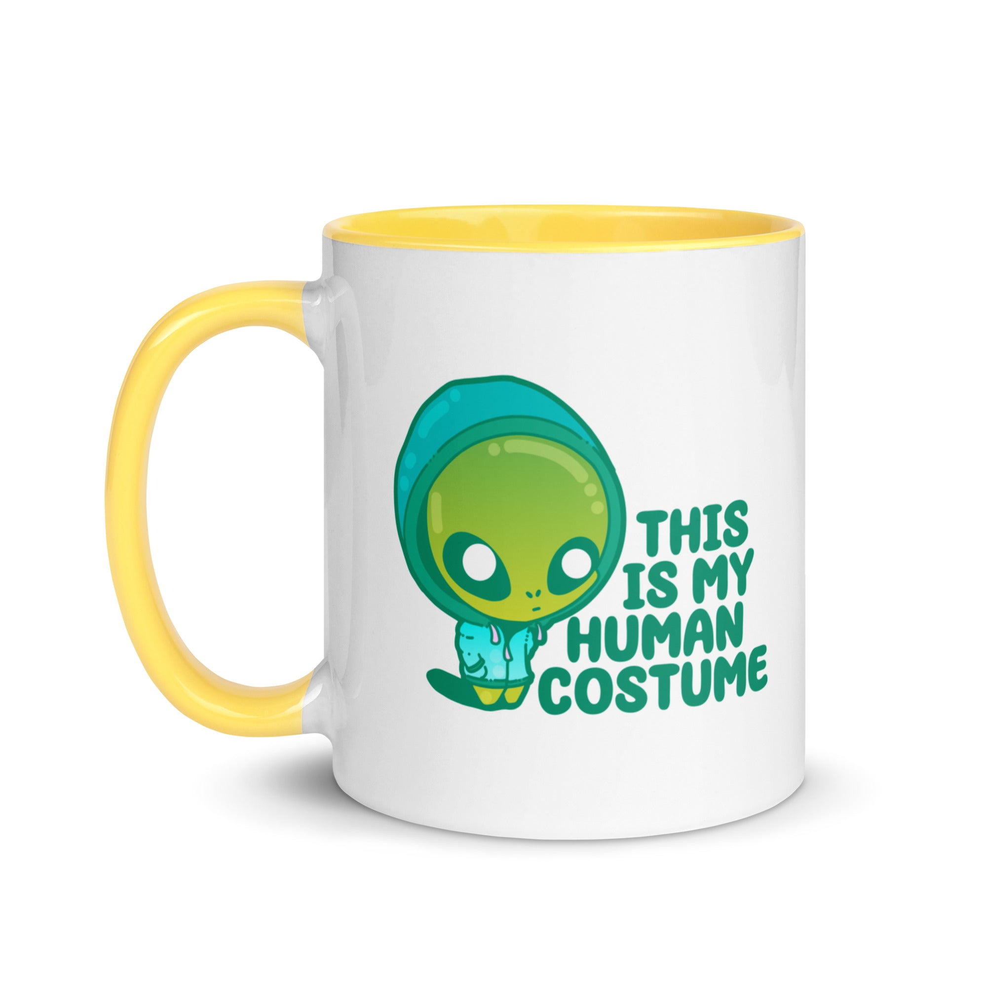 THIS IS MY HUMAN COSTUME - Mug with Color Inside - ChubbleGumLLC