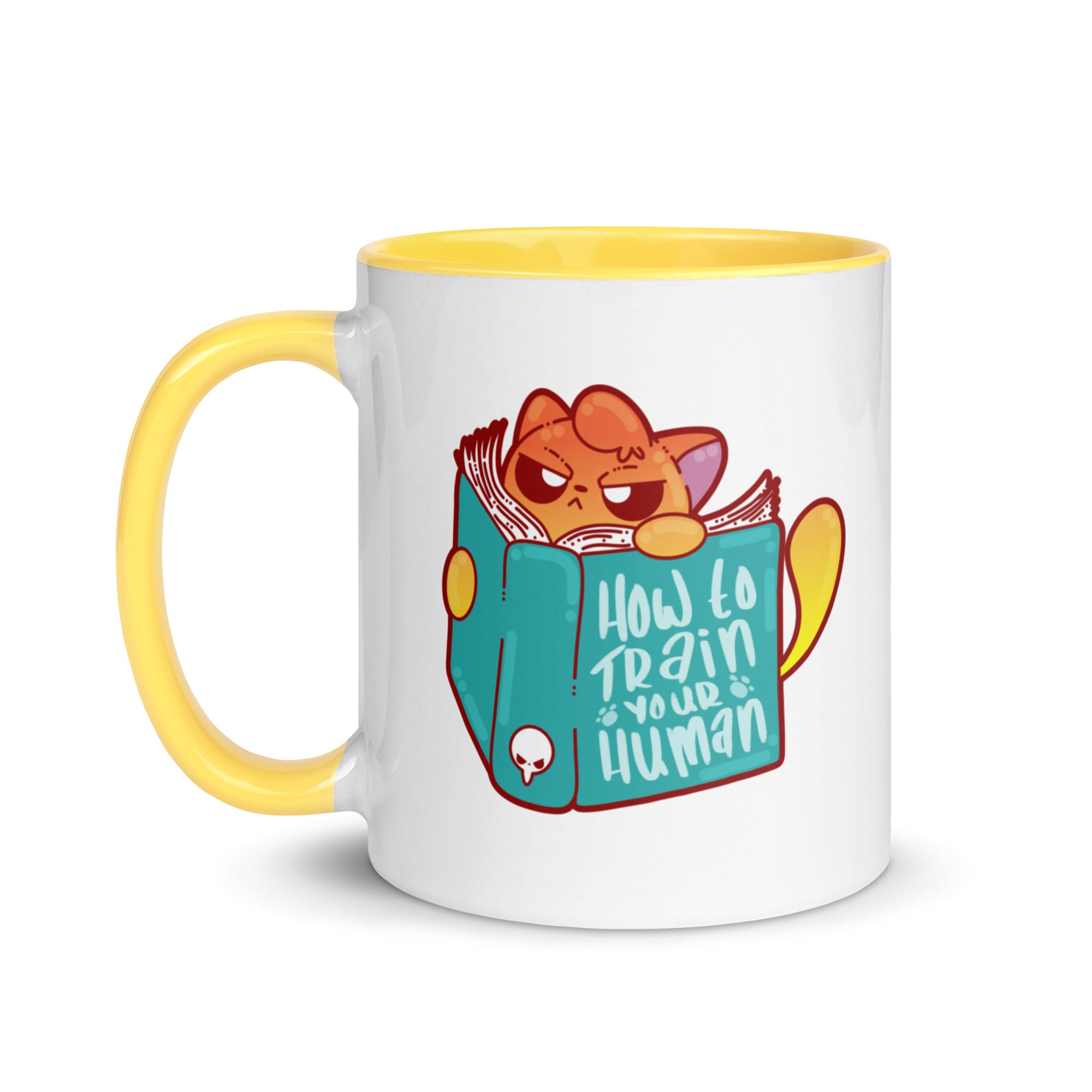 HOW TO TRAIN YOUR HUMAN - Mug with Color Inside - ChubbleGumLLC