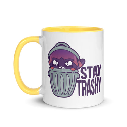 STAY TRASHY - Mug with Color Inside