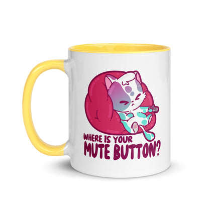 MUTE BUTTON - Mug with Color Inside