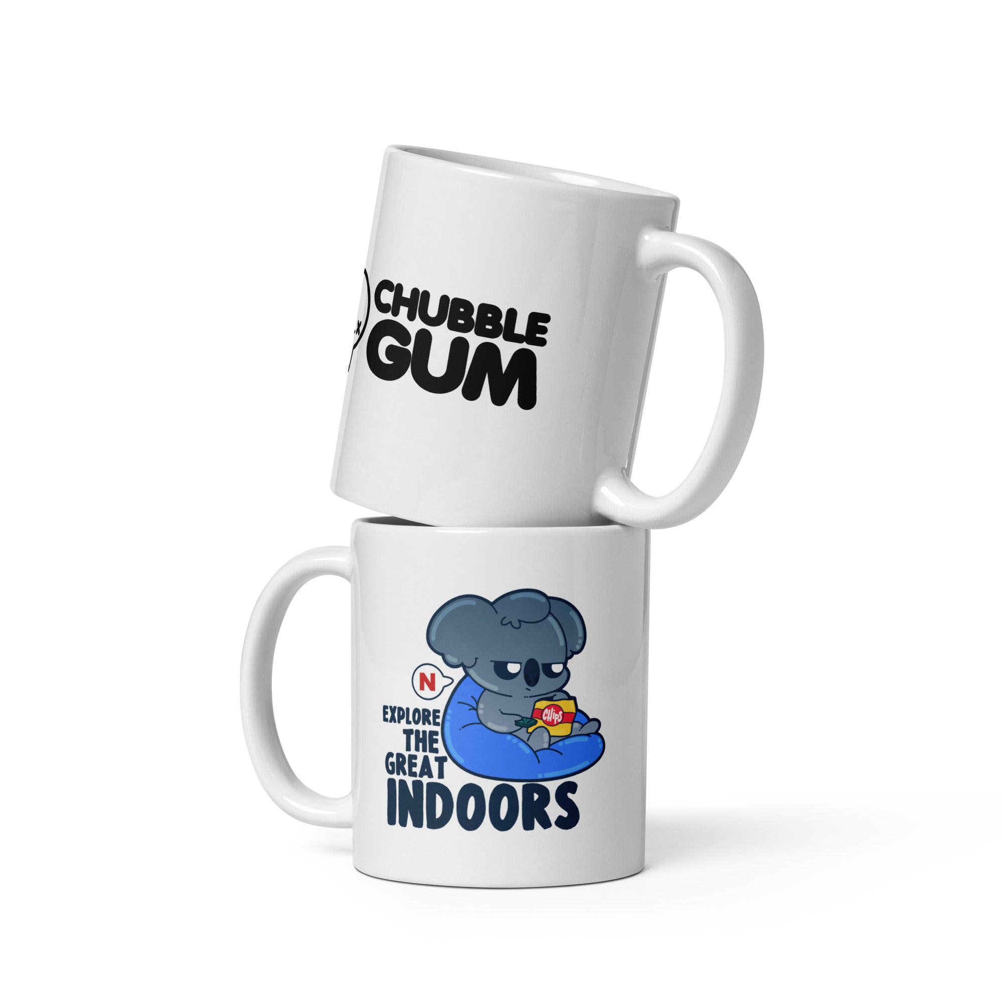 EXPLORE THE GREAT INDOORS - Coffee Mug - ChubbleGumLLC
