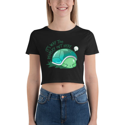 WAY TOO PEOPLEY - Cropped Tee - ChubbleGumLLC