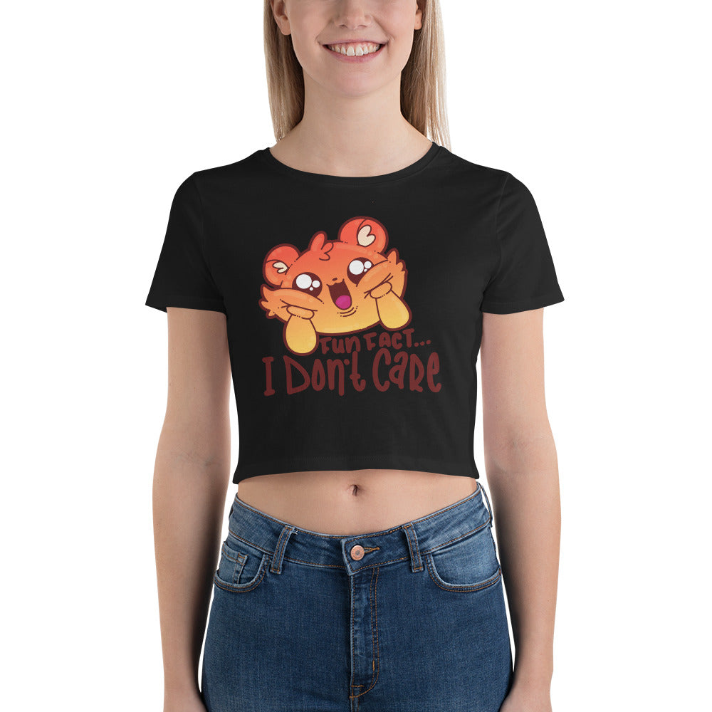 FUN FACT I DONT CARE - Cropped Tee - ChubbleGumLLC