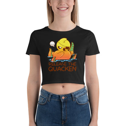 RELEASE THE QUACKEN - Croppped Tee - ChubbleGumLLC