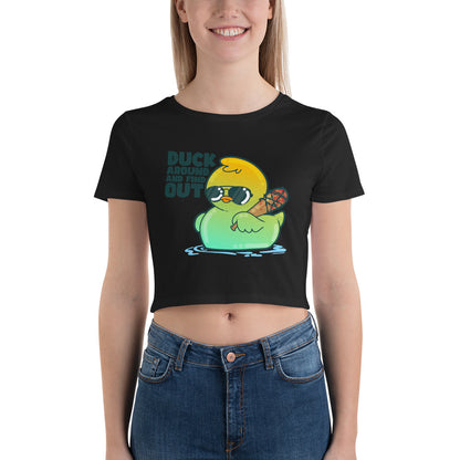 DUCK AROUND AND FIND OUT - Cropped Tee - ChubbleGumLLC