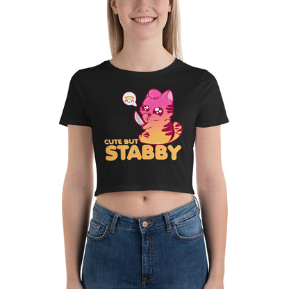 CUTE BUT STABBY - Cropped Tee - ChubbleGumLLC