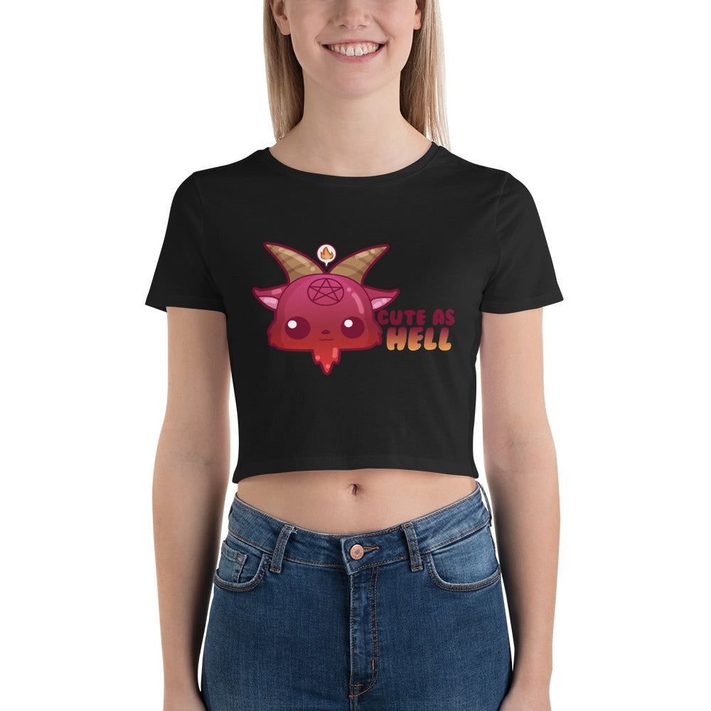 CUTE AS HELL - Crop Tee - ChubbleGumLLC