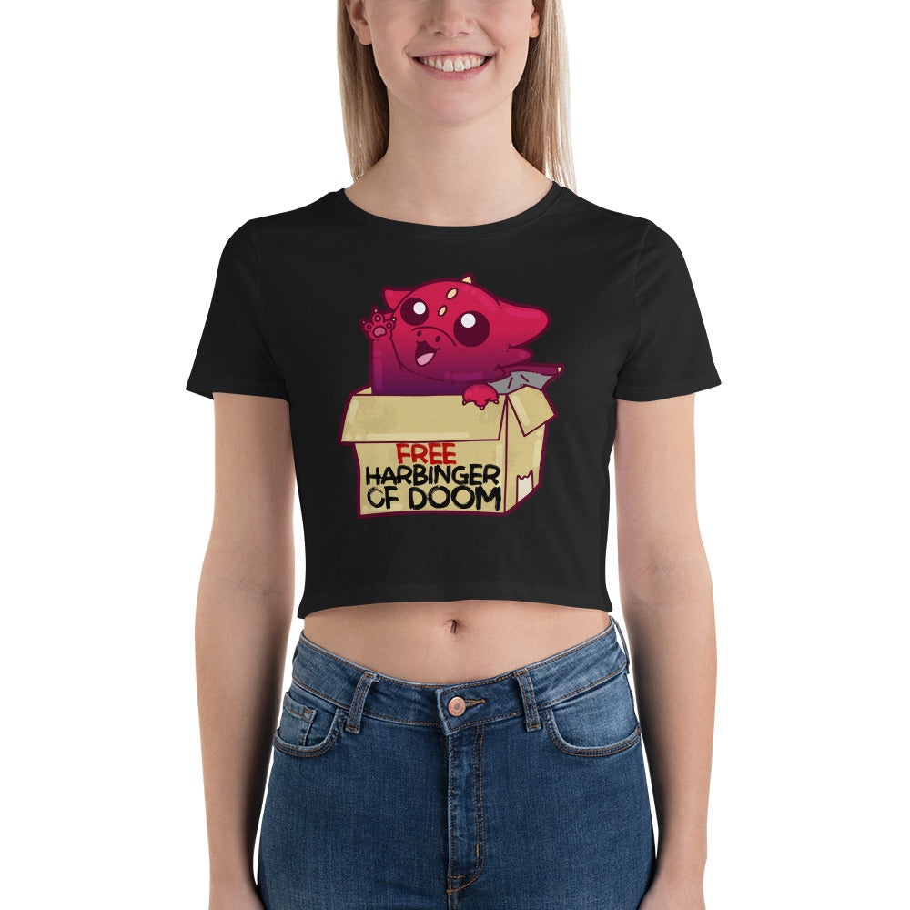 FREE HARBINGER OF DOOM - Crop Tee - ChubbleGumLLC