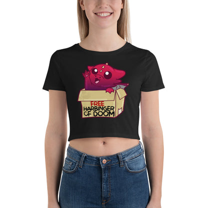 FREE HARBINGER OF DOOM - Crop Tee - ChubbleGumLLC