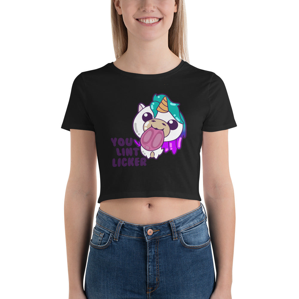 YOU LINT LICKER - Crop Tee - ChubbleGumLLC