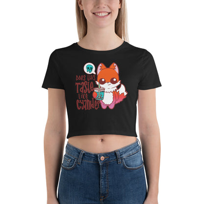 DOES THIS TASTE LIKE CYANIDE - Cropped Tee - ChubbleGumLLC