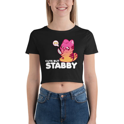 CUTE BUT STABBY - Modded Cropped Tee - ChubbleGumLLC