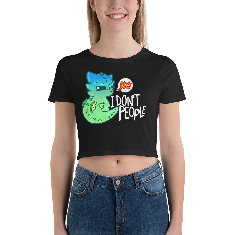 I DONT PEOPLE - Modded Cropped Tee - ChubbleGumLLC