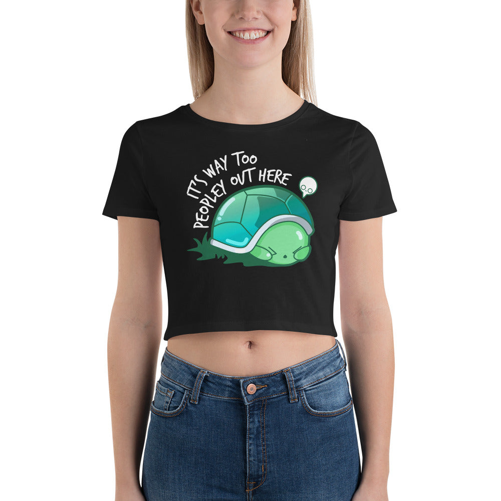 WAY TOO PEOPLEY - Modded Cropped Tee - ChubbleGumLLC