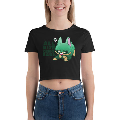 ALL BITE ZERO BARK - Crop Tee - ChubbleGumLLC