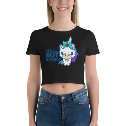 MAGICAL BUT STABBY - Cropped Tee - ChubbleGumLLC