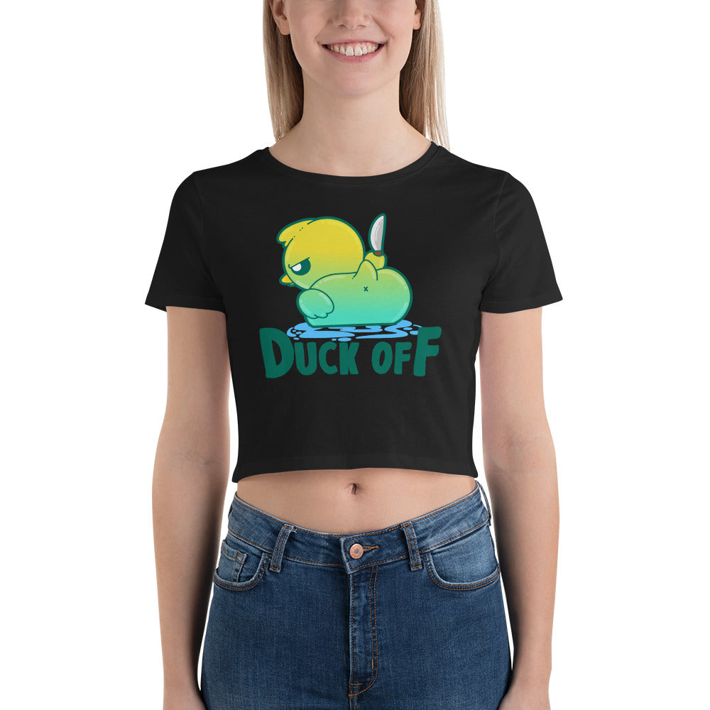 DUCK OFF - Cropped Tee - ChubbleGumLLC