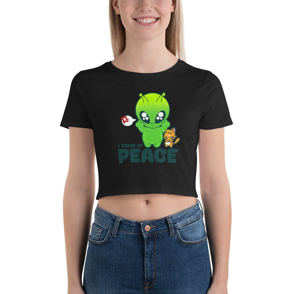 I COME IN PEACE - Cropped Tee - ChubbleGumLLC