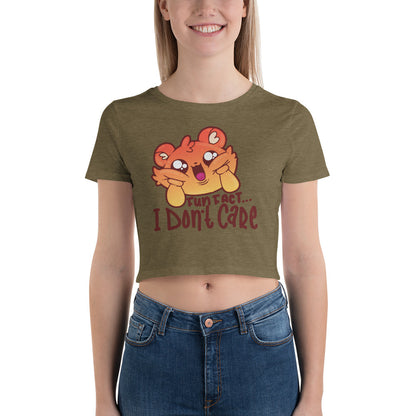 FUN FACT I DONT CARE - Cropped Tee - ChubbleGumLLC