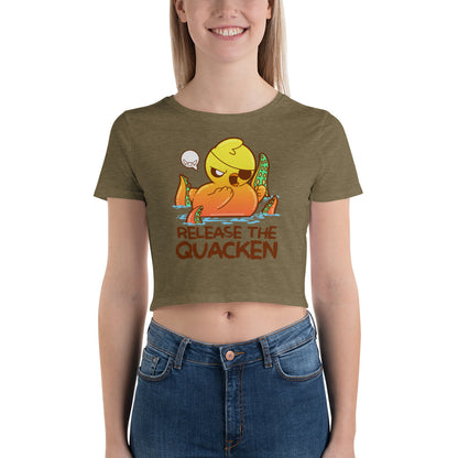 RELEASE THE QUACKEN - Croppped Tee - ChubbleGumLLC