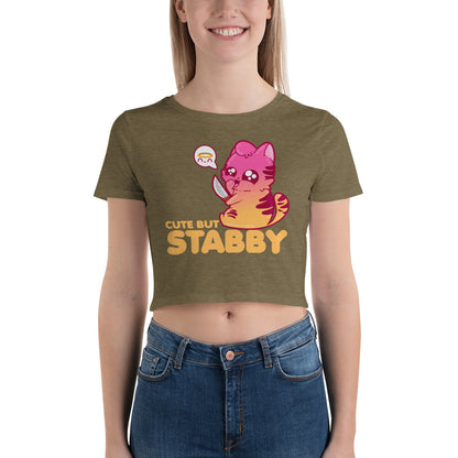 CUTE BUT STABBY - Cropped Tee - ChubbleGumLLC