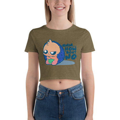 HOW BOUT NO - Cropped Tee - ChubbleGumLLC