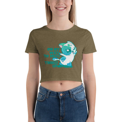 ON MY WAY TO MESS THIGNS UP - Cropped Tee - ChubbleGumLLC