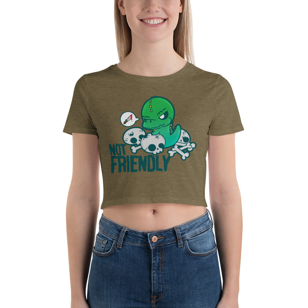 NOT FRIENDLY - Cropped Tee - ChubbleGumLLC