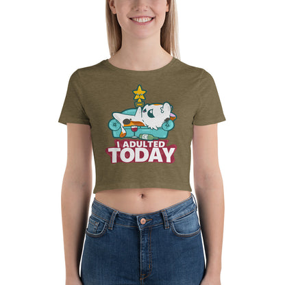 I ADULTED TODAY - Crop Tee - ChubbleGumLLC