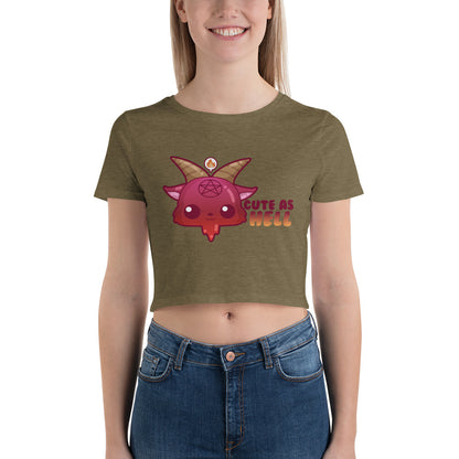 CUTE AS HELL - Crop Tee - ChubbleGumLLC