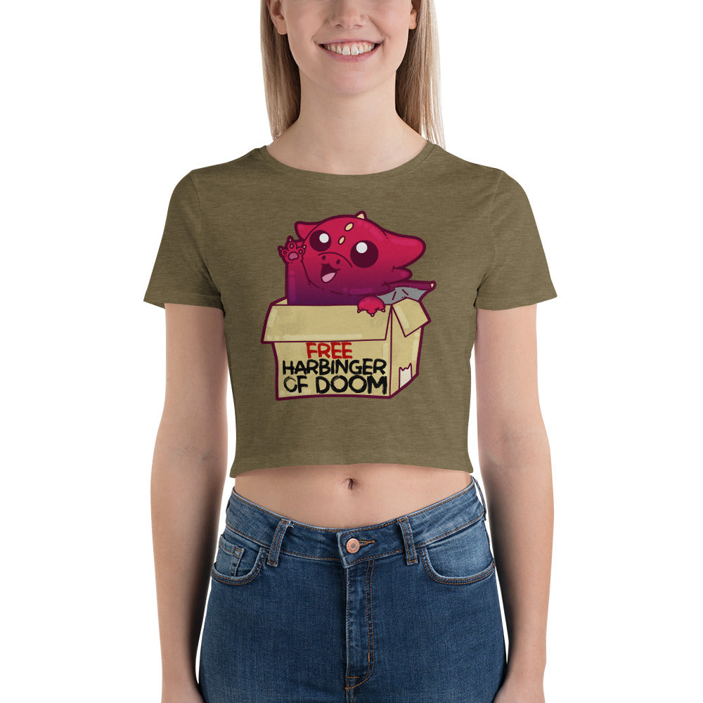 FREE HARBINGER OF DOOM - Crop Tee - ChubbleGumLLC