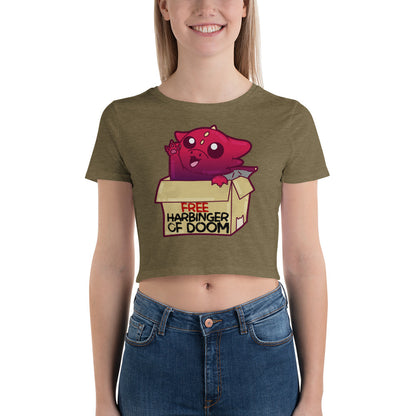 FREE HARBINGER OF DOOM - Crop Tee - ChubbleGumLLC