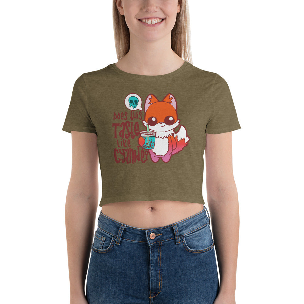 DOES THIS TASTE LIKE CYANIDE - Cropped Tee - ChubbleGumLLC