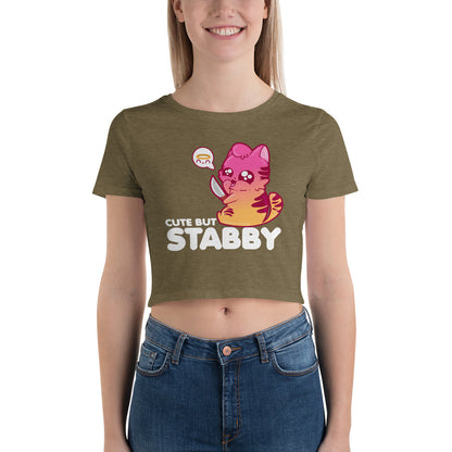 CUTE BUT STABBY - Modded Cropped Tee - ChubbleGumLLC