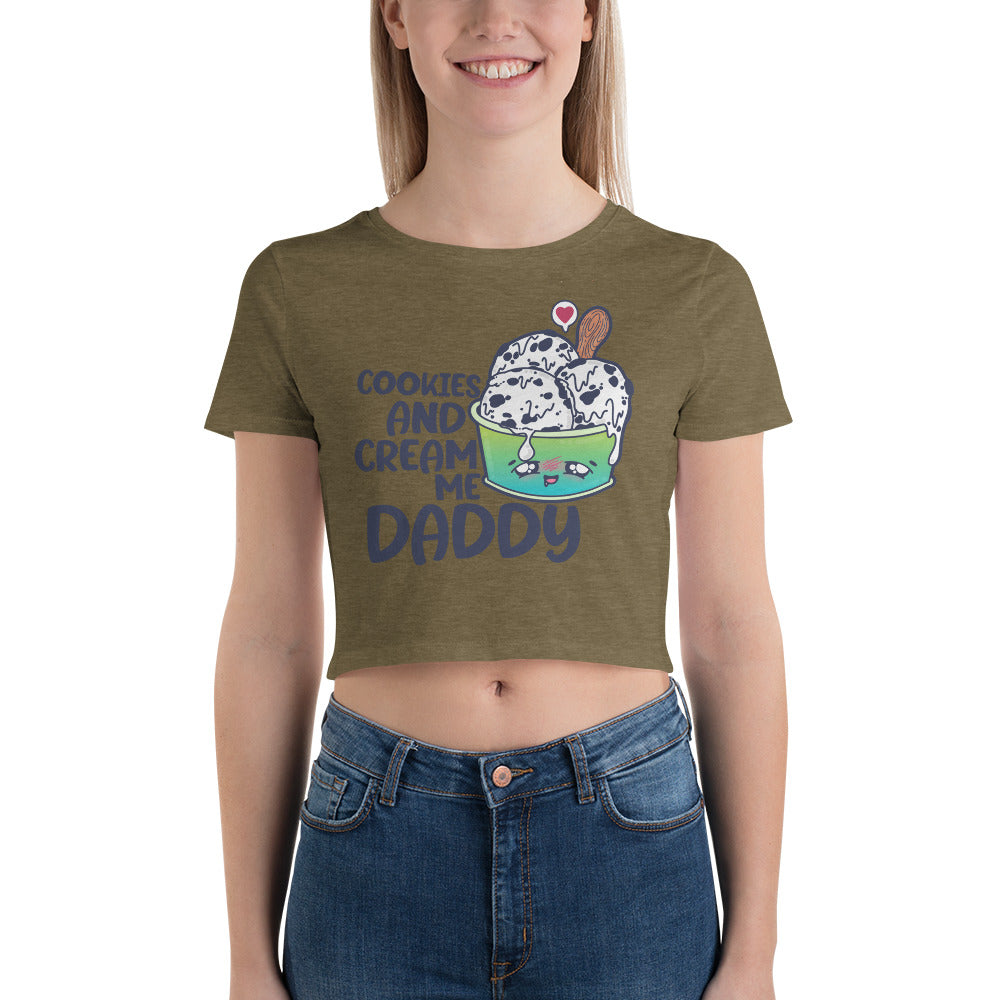 COOKIES AND CREAM ME DADDY - Cropped Tee - ChubbleGumLLC