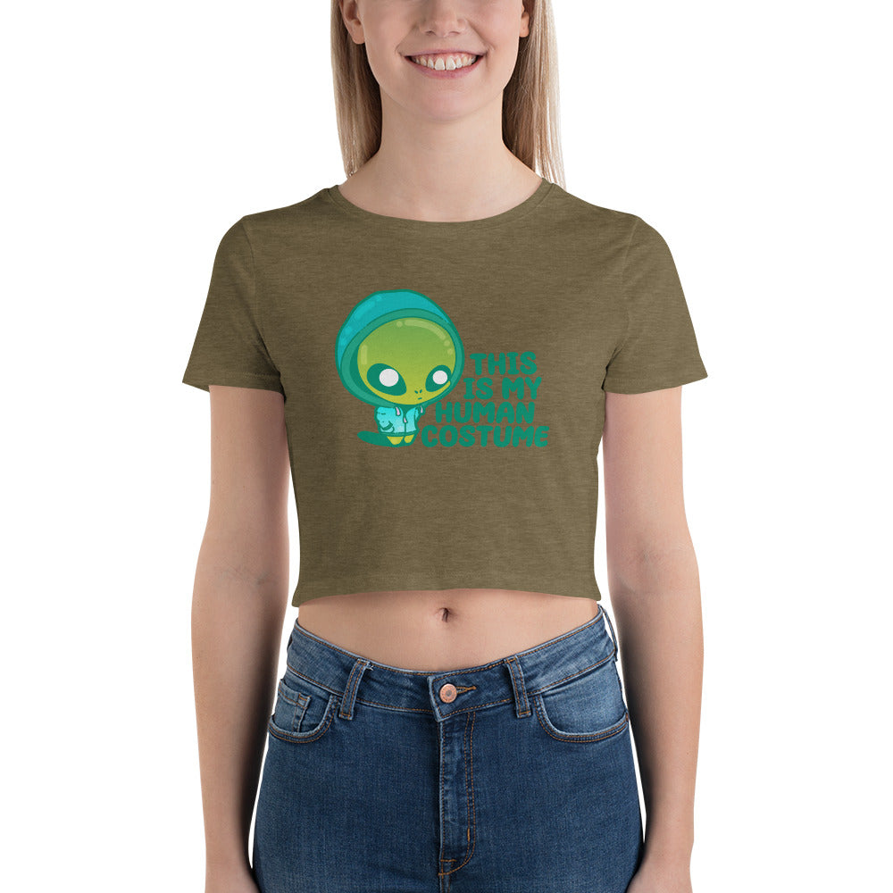 THIS IS MY HUMAN COSTUME - Cropped Tee - ChubbleGumLLC