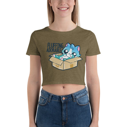 FLUFFING ADORABLE - Cropped Tee - ChubbleGumLLC