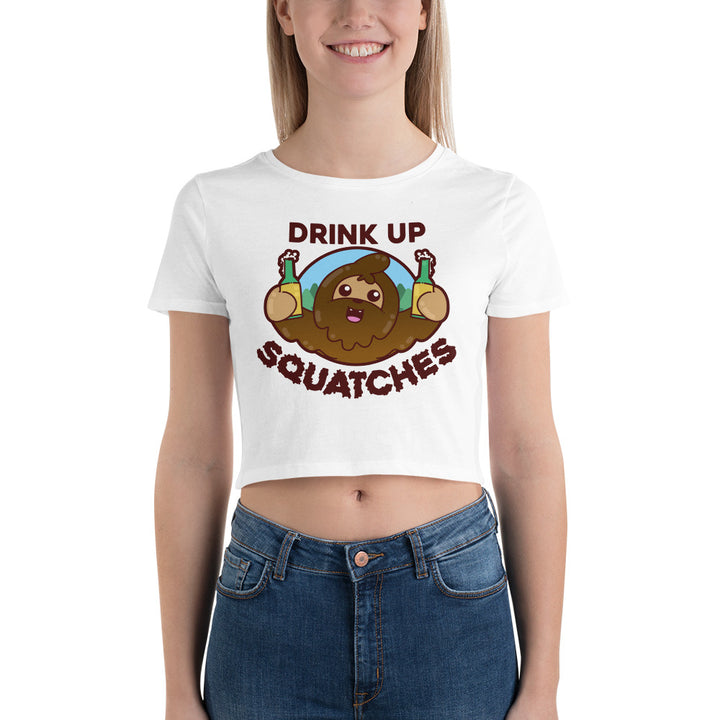 DRINK UP SQUATCHES - Cropped Tee - ChubbleGumLLC