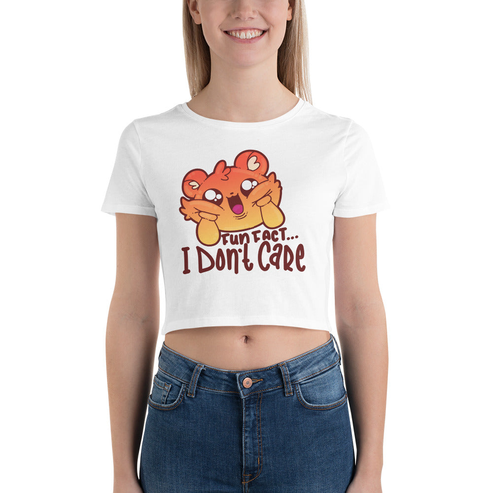 FUN FACT I DONT CARE - Cropped Tee - ChubbleGumLLC